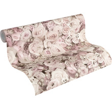 Tapetenrolle mit Rosenmuster