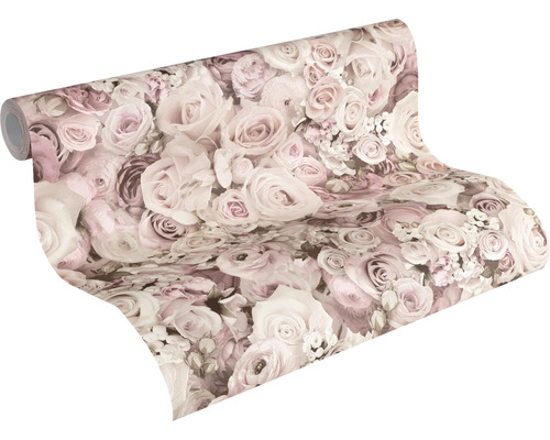 Tapetenrolle mit Rosenmuster