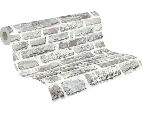 Rouleau de papier peint à motif de pierre