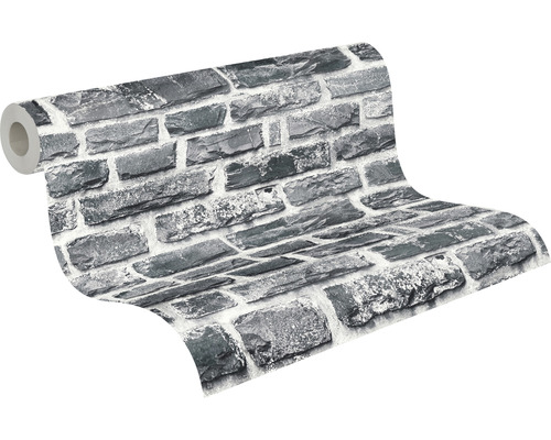 Rouleau de papier peint aspect mur de pierre