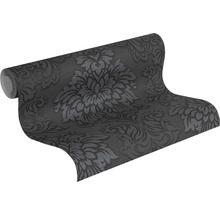 Papier peint intissé 36898-4 Metropolitan Damask noir argent