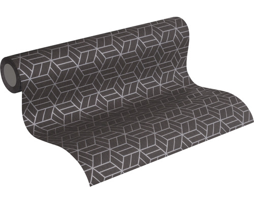 Rouleau de papier peint avec motif géométrique en cube