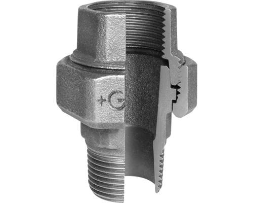 Georg Fischer +GF+ Verschraubung Konischdichtend Temperguss Nr.341 3/8 " IG x 3/8 " AG Georg Fischer +GF+ Verschraubung Konischdichtend Temperguss Nr.341 3/8 " IG x 3/8 " AG