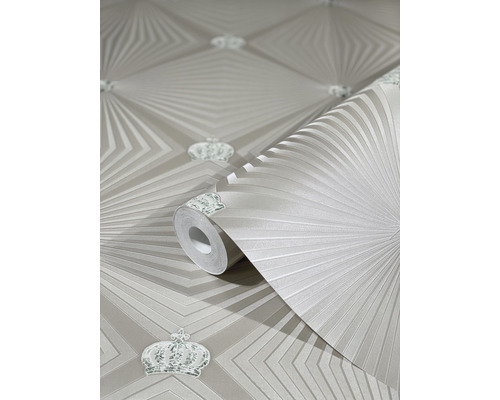 Rouleau de papier peint avec motif de couronnes
