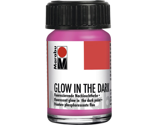 Peinture Marabu Glow in the Dark dans un flacon en verre