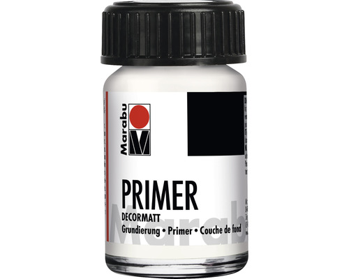 Primaire Marabu Decormatt dans un flacon en verre avec un bouchon noir.
