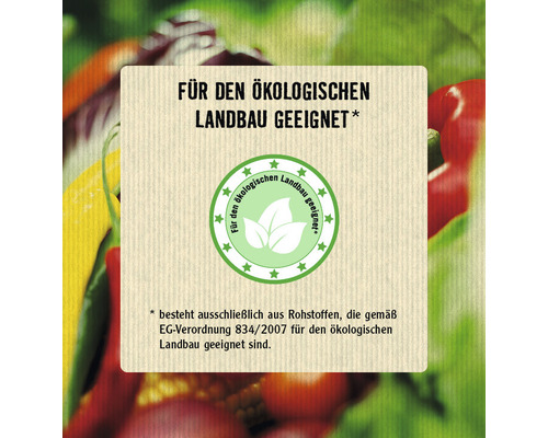 Geeignet für den ökologischen Landbau Siegel