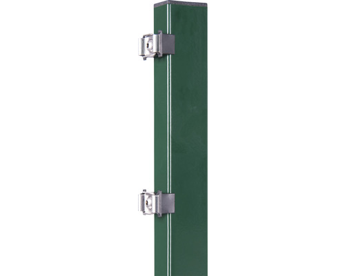 Zaunpfosten ALBERTS mit Platte inkl. Klemmlasche, Bohrabstand: 400 mm 6 x 4 x 90 cm grün