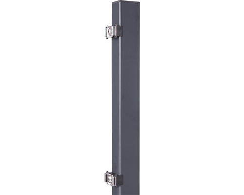 Poteau de clôture ALBERTS avec dalle y compris patte de serrage, distance de perçage: 400 mm 6 x 4 x 90 cm anthracite