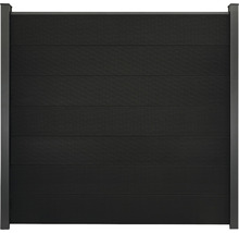 Schwarzes Sichtschutzelement für den Garten