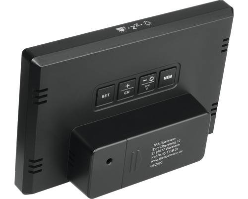 Arrière d''une station météo avec éléments de commande