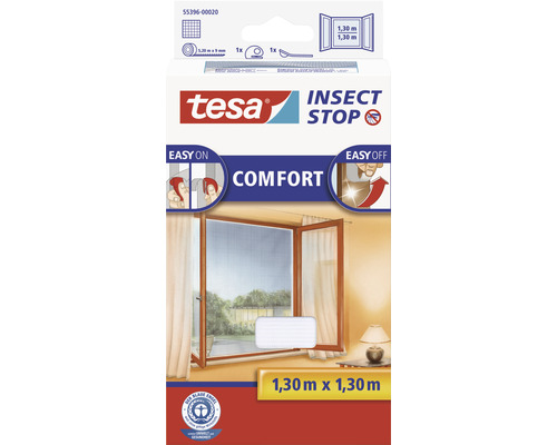 Moustiquaire pour fenêtre tesa Insect Stop Comfort blanc 130x130 cm