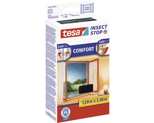 Tesa Insect Stop Comfort moustiquaire emballage 1,20 mètre x 2,40 mètres