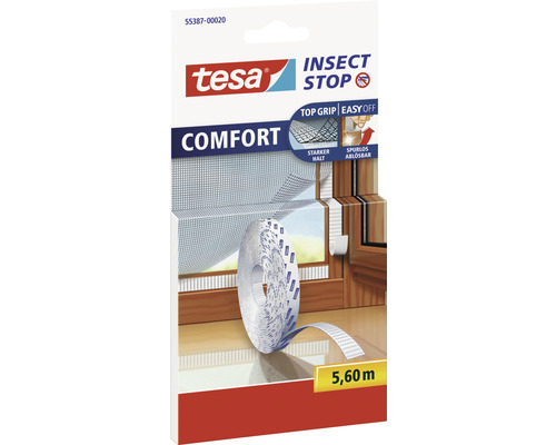 Rouleau de rechange de bande auto-agrippante pour moustiquaire tesa Insect Stop Comfort 5.6 m