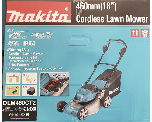 Makita Akku Rasenmäher im Karton