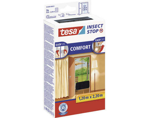 Moustiquaire de porte Tesa Insect Stop Comfort, 1,20 mètre sur 2,20 mètres, emballage