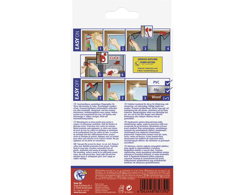 Instructions pour l''installation d''une moustiquaire en deux parties pour portes.