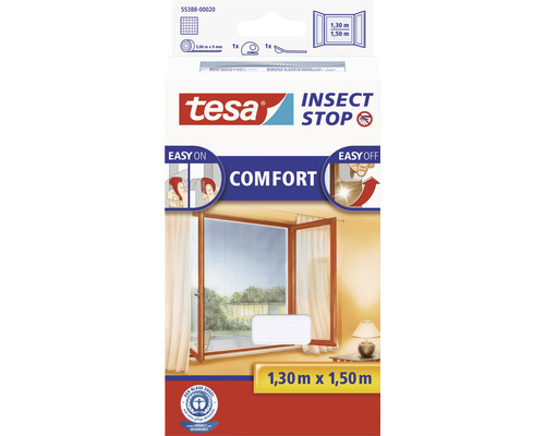 Moustiquaire pour fenêtre tesa Insect Stop Comfort blanc 130x150 cm