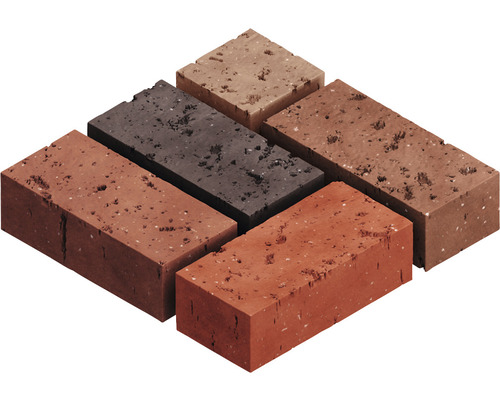 Aperçu des briques de pavage de différentes couleurs