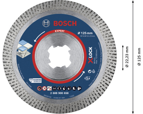DT125R？ Bosch Professional Trennscheibe EXPERT Dia HardCer X-LOCK Ø 125 mm