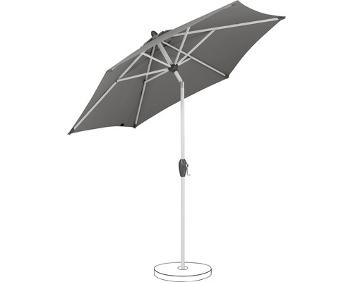 Rechteckiger Sonnenschirm mit Kurbelmechanismus und Ständer