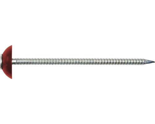 Clous Gutta pour plaques ondulées Shelltec Sinus 95/34 rouge paquet = 50 pces Un seul clou en acier avec tige et tête cannelées