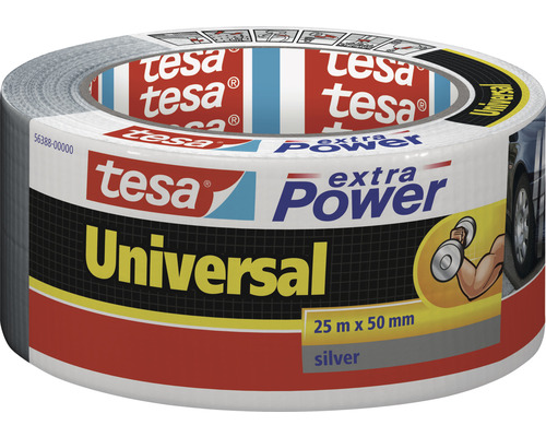 Bande de réparation universelle tesa® extra Power argent 25 m x 50 mm