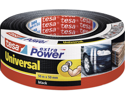 tesa® extra Power Universal Reparaturband schwarz 50 m x 50 mm