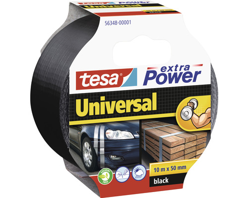tesa extra Power Ruban de réparation universel noir 10m x 50mm Ruban adhésif Tesa Extra Power Universal 10 m x 50 mm