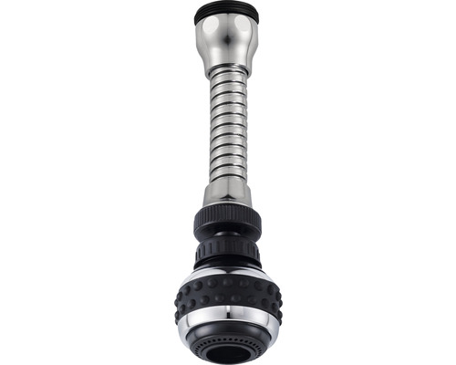 Flexibler Wasserhahnaufsatz aus Metall