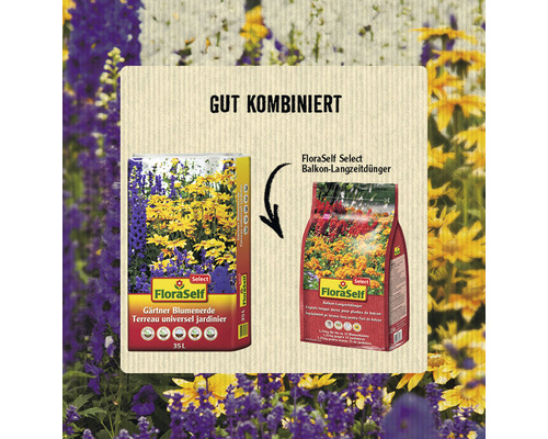 FloraSelf Gärtner Blumenerde und FloraSelf Select Balkon Langzeitdünger