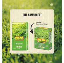 FloraSelf Rasenerde und Rasenstarter Dünger Produktkombination