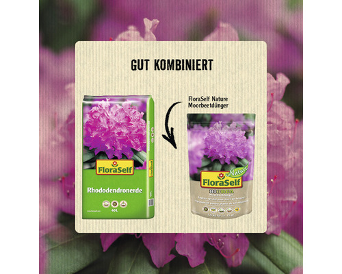 FloraSelf Rhododendronerde und FloraSelf Nature Moorbeetdünger