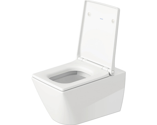 WC suspendu à fond creux avec bride ouverte et siège de WC