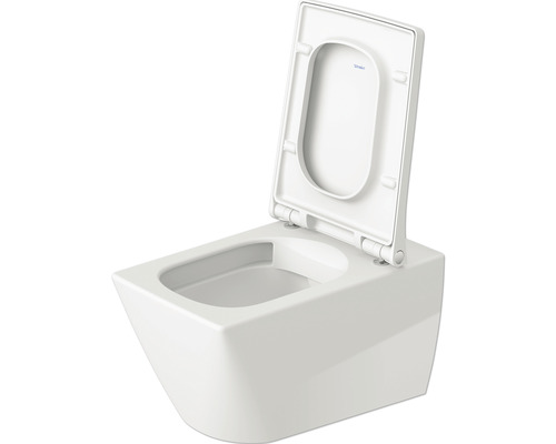 WC suspendu à fond creux avec bride ouverte et siège de WC