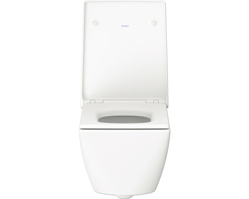 WC suspendu à fond creux avec bride ouverte et logo Duravit