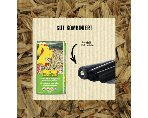 FloraSelf Spielplatz und Wegebelag mit Unkrautvlies