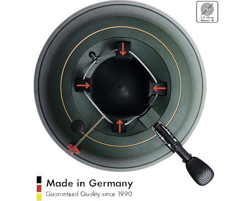 Weihnachtsbaumständer KRINNER Ultra Grip L max. Baumhöhe 2,7 m max. Stammdurchmesser 12 cm grün Weihnachtsbaumständer KRINNER Ultra Grip L max. Baumhöhe 2,7 m max. Stammdurchmesser 12 cm grün