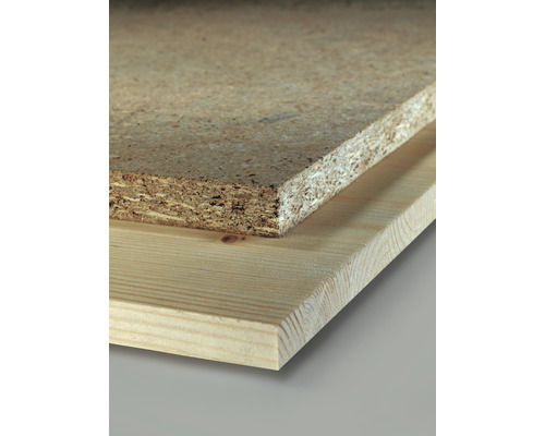 Panneau de particules sur planche de bois