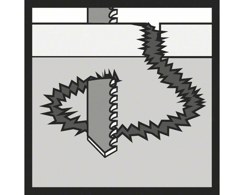 Image symbolique pour percer sans arrachement