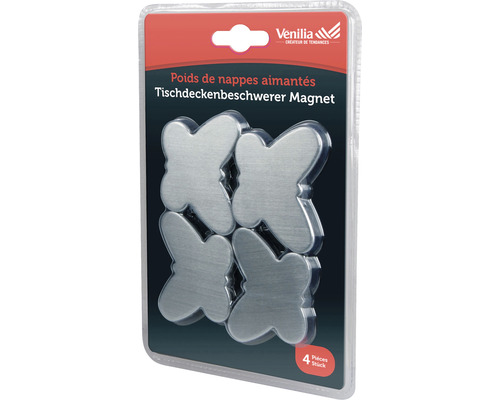 Vier Tischdeckenbeschwerer Magnet im Schmetterlingsdesign in Verpackung