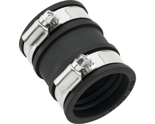 Verbindungsstück aus Gummi mit Schlauchschellen