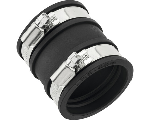 Abwasserrohrverbinder aus Gummi mit Rohrschelle