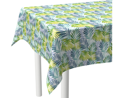 Nappe Style Feuilles de palmier turquoise 220x140 cm