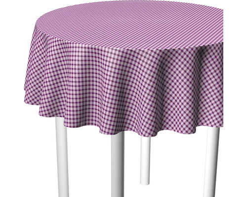 Nappe Style Carreau violet Ø 140 cm