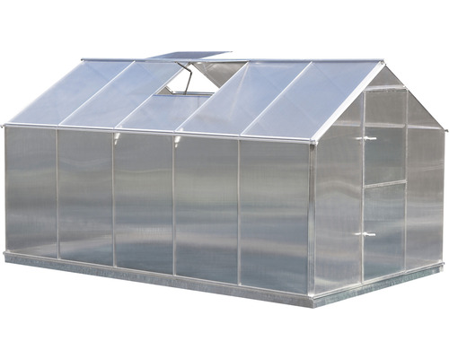 Serre avec fenêtre de toit et porte