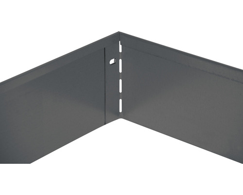 Bordure de parterre en métal avec éléments de connexion