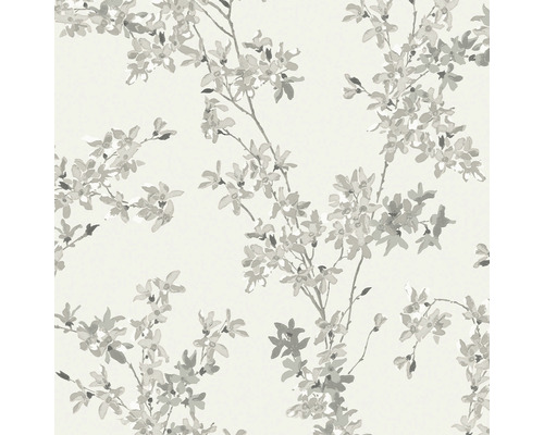 Papier peint intissé 113349 Laura Ashley Forstyhia gris Papier peint à motif floral