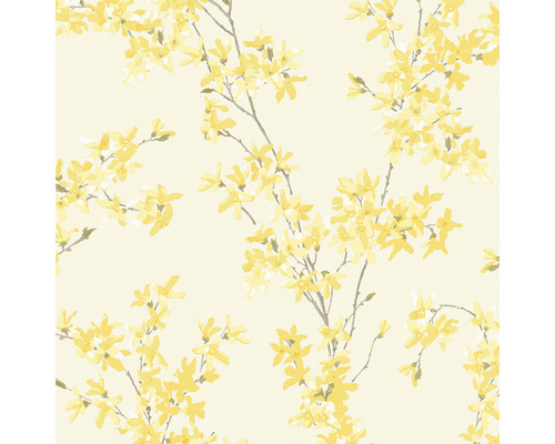 Papier peint intissé 113350 Laura Ashley Forstyhia jaune