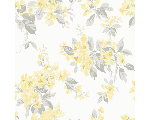 Papier peint intissé 113366 Laura Ashley Apple Blossom jaune